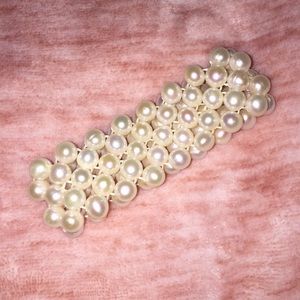 Layered/stacked pearl bracelet